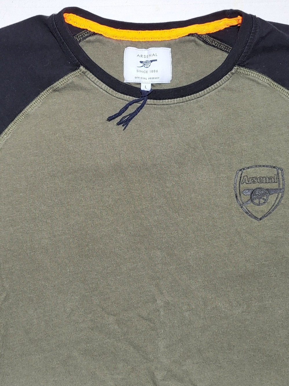 Arsenal Men's Olive Green Long Sleeve Raglan Tee